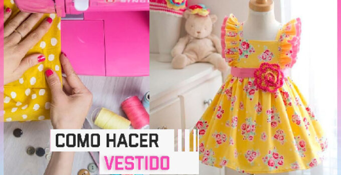 DIY Como hacer lindo vestido de niña Costura  PASO A PASO