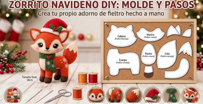 Cómo hacer un zorrito navideño de fieltro paso a paso Gemini_Generated_Image_6drdok6drdok6drd