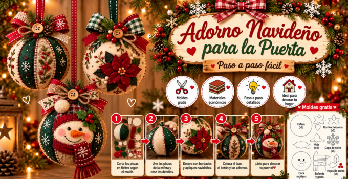 Esferas navideñas decoradas paso a paso con moldes y medidas 43a8459a-6ec0-456f-a170-b9f602156318