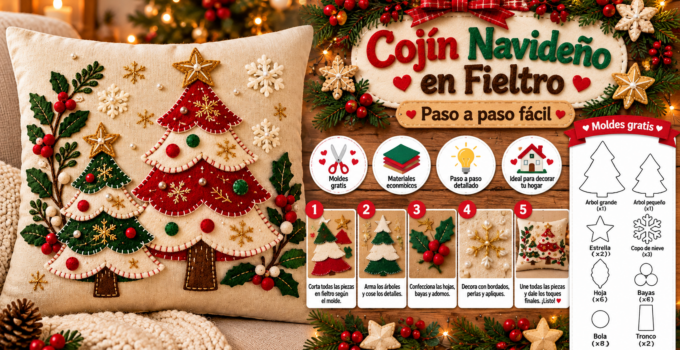 Cómo hacer un cojín navideño con árboles de fieltro paso a paso 4c9e98bb-5f3b-4a78-96c9-a71cf3aa200f