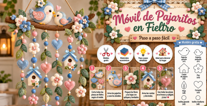 Cómo hacer un colgante de pajaritos de fieltro paso a paso cec69c51-b212-41d5-b358-0f62eab48e74