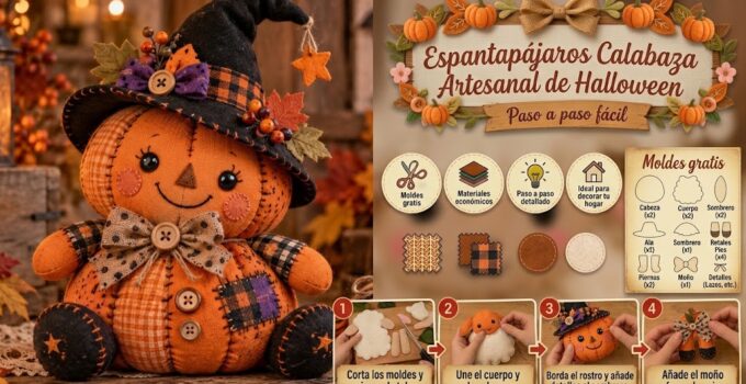 Cómo hacer un muñeco de calabaza de tela para Halloween 🎃 ef784d70-055f-476e-a153-2d2a1fdca0bf