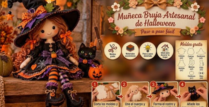 Cómo hacer una muñeca brujita de tela para Halloween 🎃🧙♀️ f4dd3950-29bd-4730-9dc8-d9c707ac1bcb
